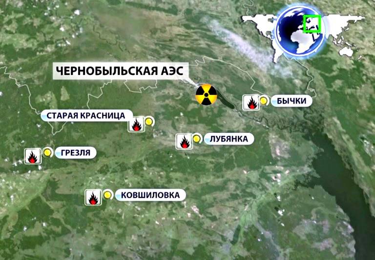 Пожары в «Чернобыльской пуще» представляют серьезную угрозу