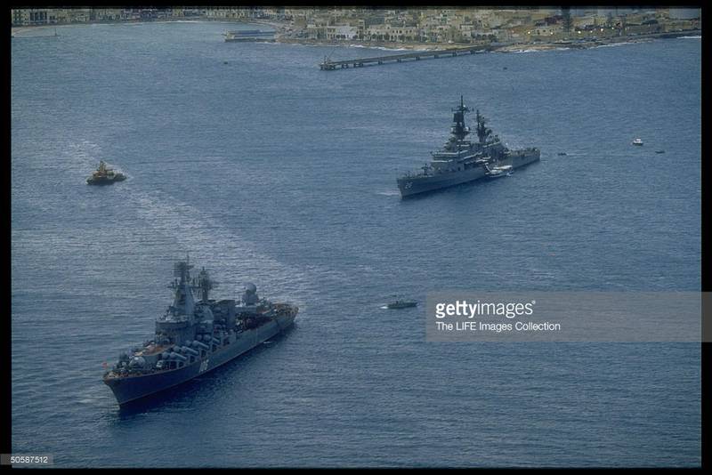 Встреча советского и американского крейсеров на Мальте