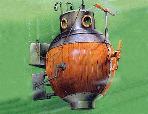 Первая боевая подводная лодка - «Черепаха»