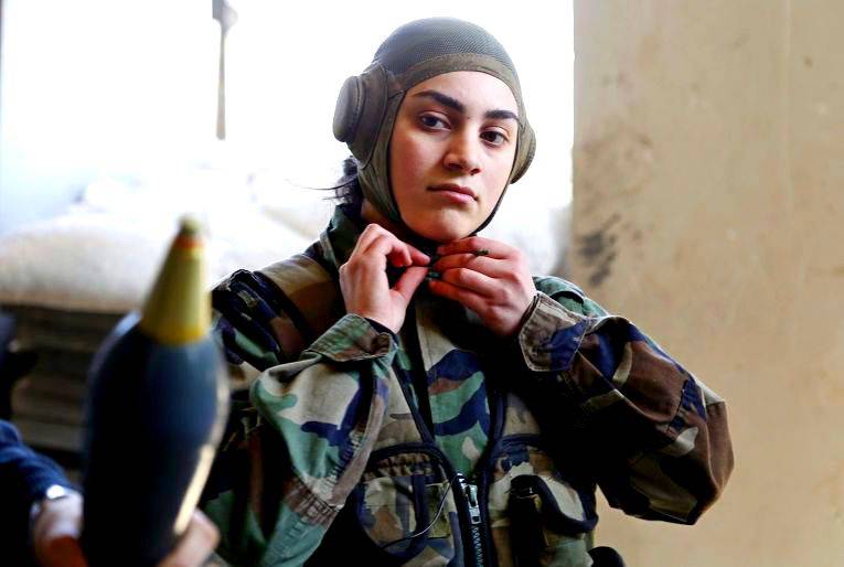 Женские подразделения сирийской армии участвуют в освобождении пригородов Дамаска