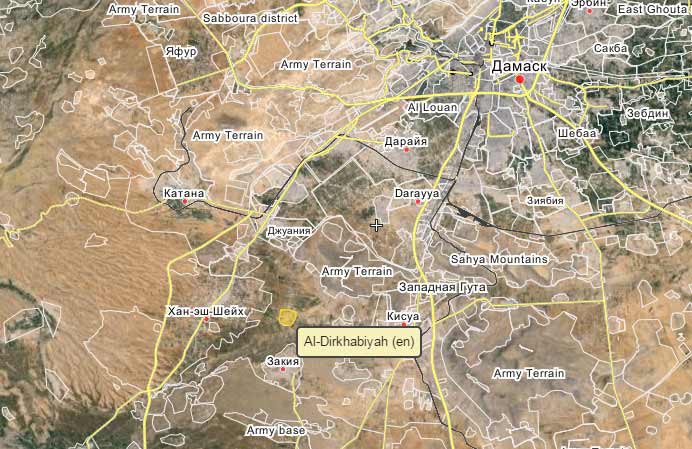 Исламисты захватили селение Дирхабия к югу от Дамаска