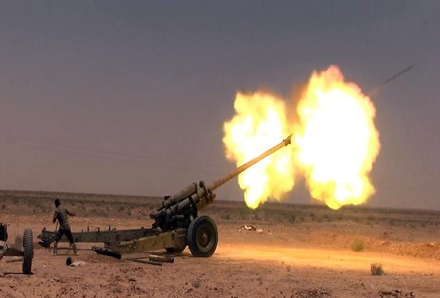 Шквальный огонь артиллерии Асада: база боевиков превратилась в руины