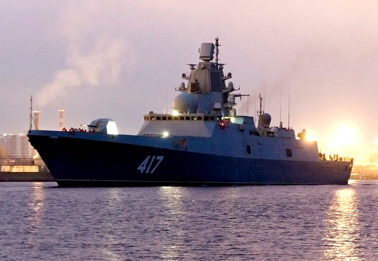 Новейший фрегат «Адмирал Горшков» пришел в Санкт-Петербург