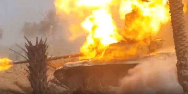 Полыхнул ярким пламенем: иракцы уничтожили собственный Т-72 под Мосулом