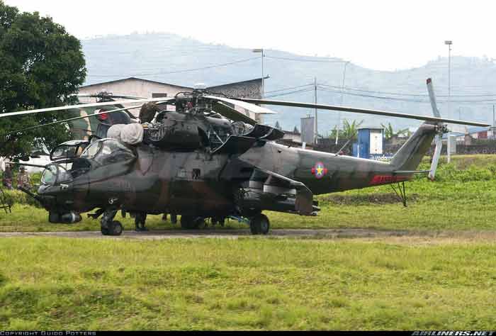 В Конго потеряны вертолеты Ми-24 с грузинским и белорусским экипажами
