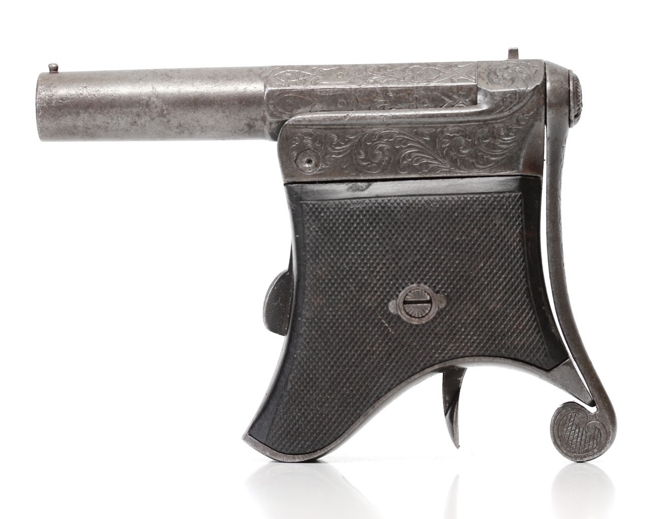 Пистолет конструкции Дельвика под 9-мм шпилечный патрон