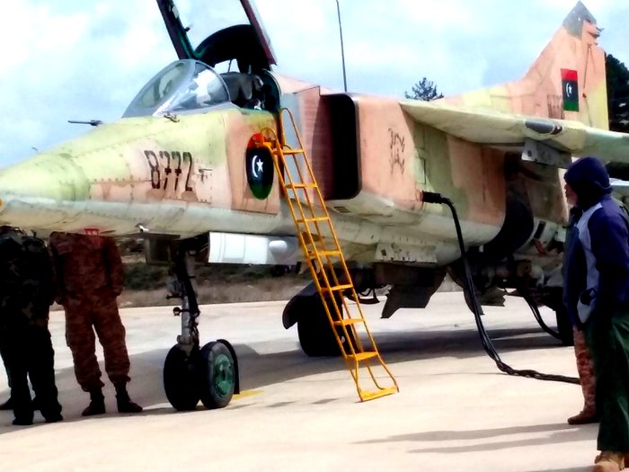Ливийские МиГ-23, поставленные недавно Россией, нанесли первые авиаудары