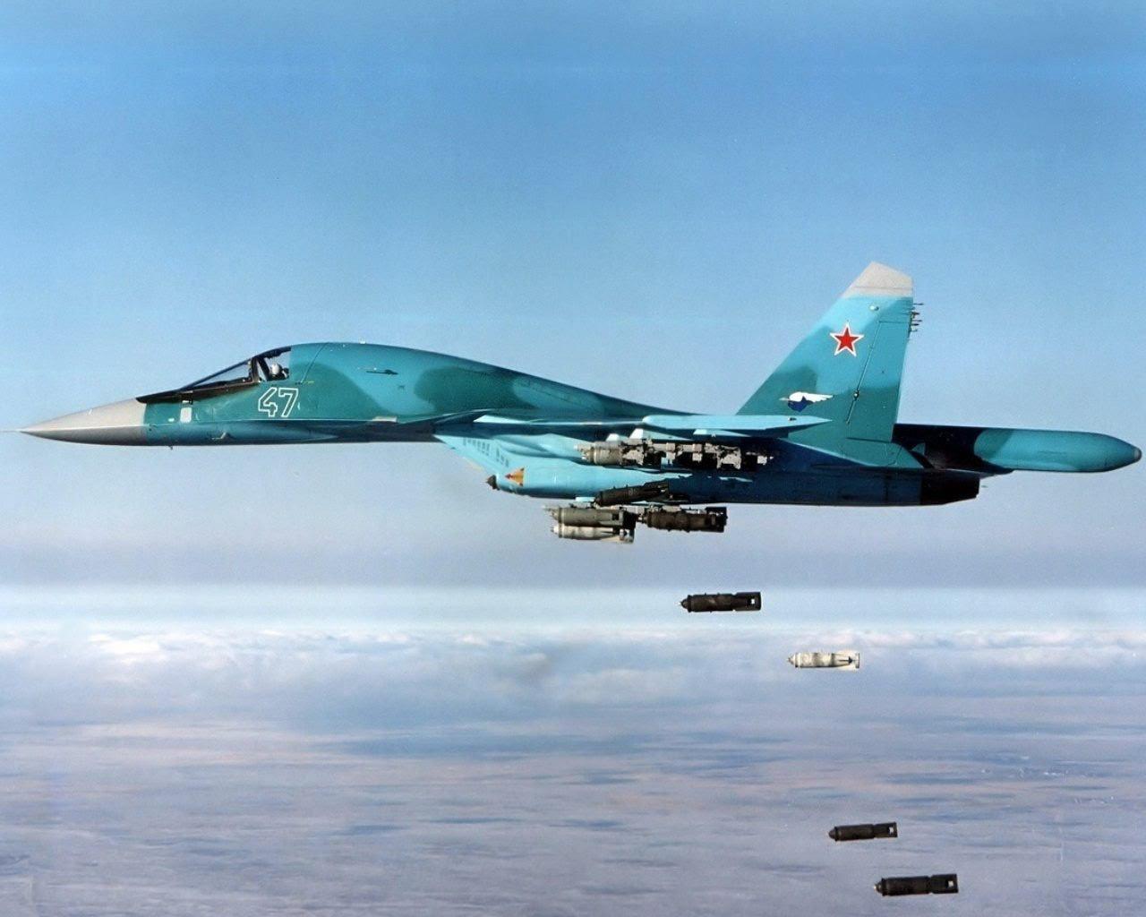 Су-34 провели учебные бомбометания авиабомбами ФАБ-500