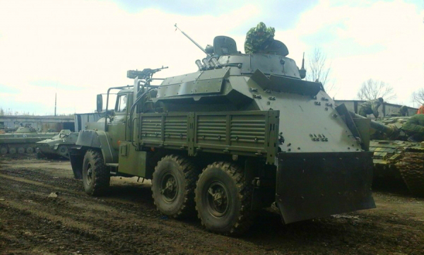 Ополченцы ДНР засветили необычный «Урал», оборудованный пушкой от БМП-2