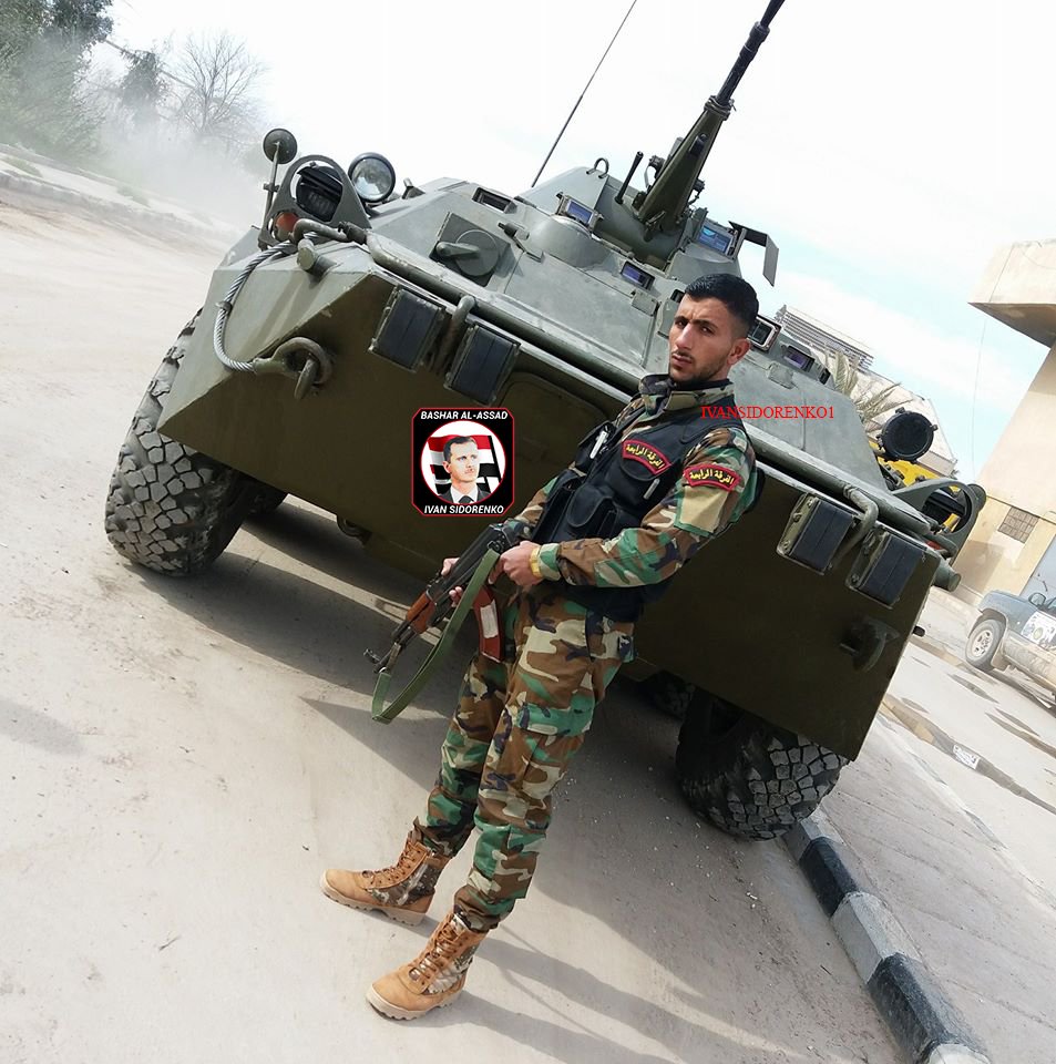 В Сирии воины Асада используют в боях новейшую модификацию БТР-80