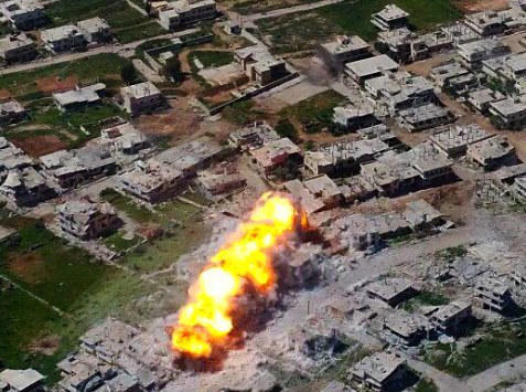 Сирийцы засняли, как русский «Змей Горыныч» эпично разнёс позиции боевиков