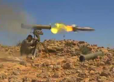 Боевики в Сирии прямой наводкой разбили зенитку бойцов САА из ПТРК «Корнет»
