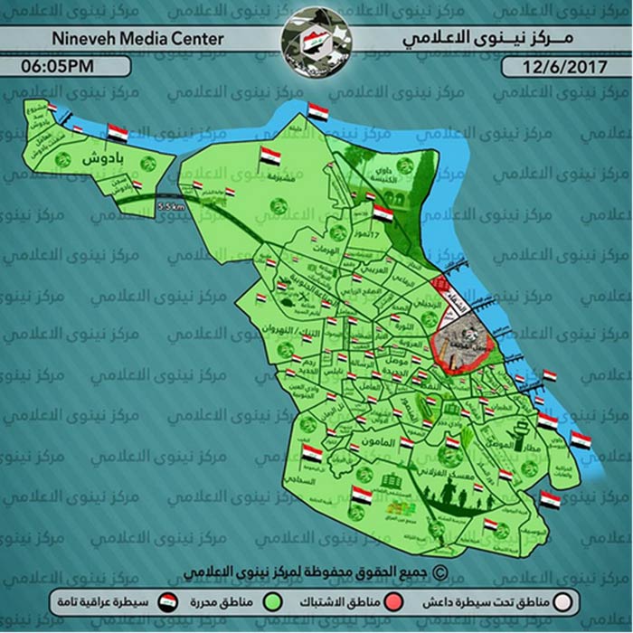 Иракская армия зачищает район Аш-Шафаа севернее Старого Мосула