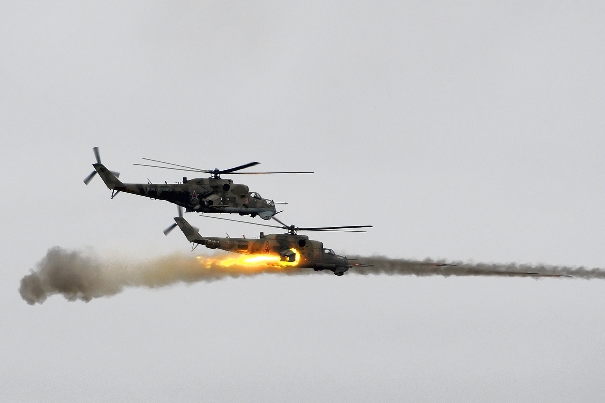 Сокрушительная «карусель» в исполнении русских асов на Ми-35 в Сирии