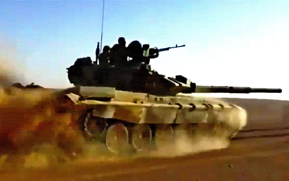 Прорыв обороны ИГИЛ с помощью Т-90 и Ми-28Н попал на видео