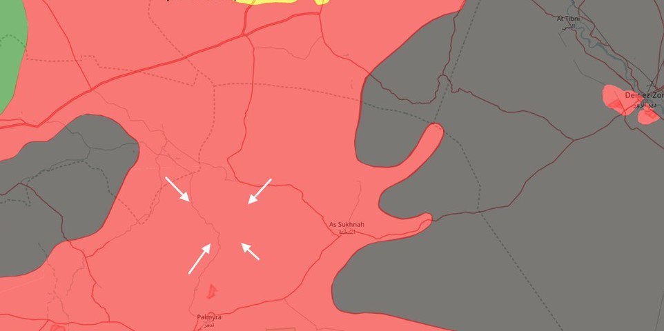 Сирийская армия ликвидирует восточный котел в центре страны