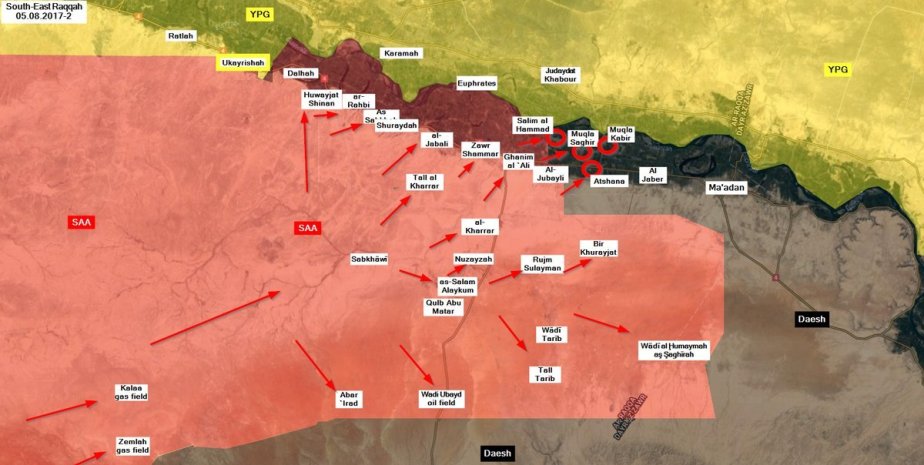 Сирийская армия освободила 8 селений у побережья Евфрата