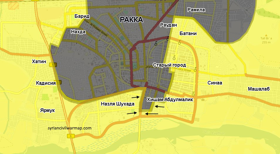 Курды близки к освобождению южных районов Ракки
