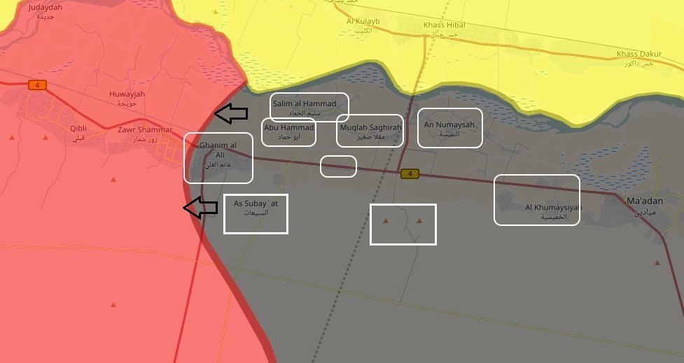 ИГ пытается отбросить сирийскую армию от города Маадан в провинции Ракка