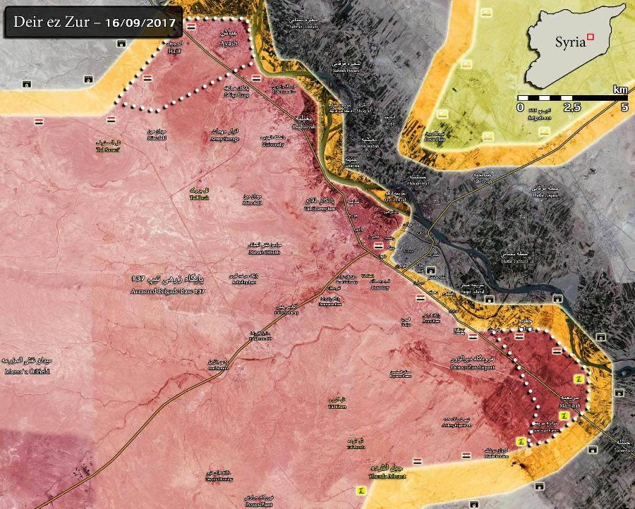 Сирийская армия расширила зону контроля к северу и югу от Дейр-эз-Зора