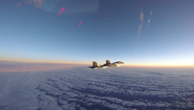 В Минобороны сообщили подробности сближения F-15 и Су-30 над Балтикой