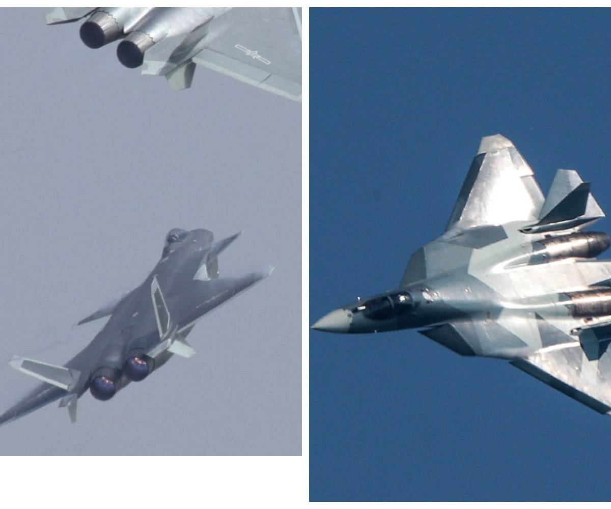 Воздушный бой Су-57 и J-20: NI сравнил возможности истребителей РФ и Китая