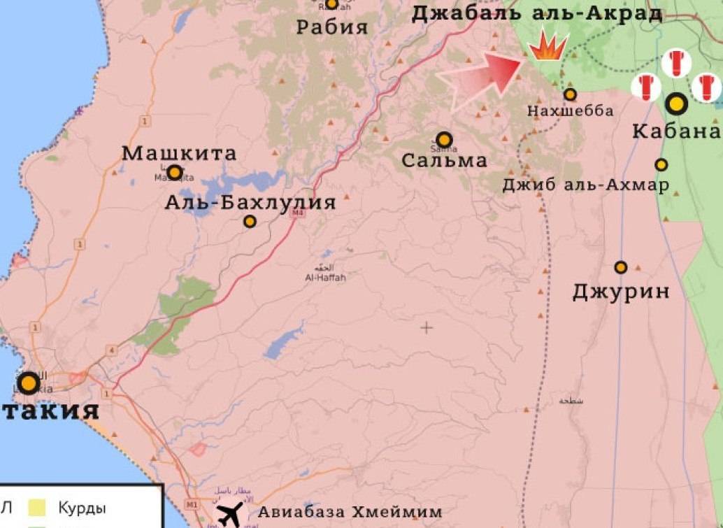 Удар ВКС РФ по горной крепости боевиков: карта боевых действий в Латакии