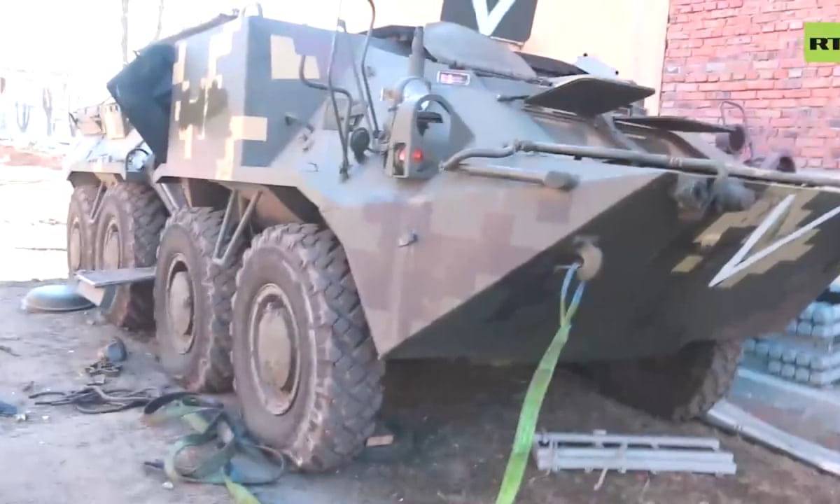 Редкая украинская самоходная установка БТР-3М2 захвачена в районе Киева