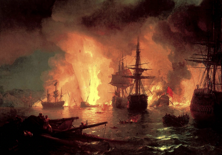 Чесменское сражение – «престрашное позорище» турецкого флота