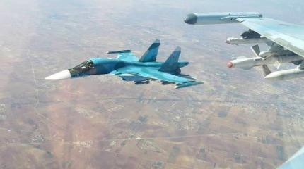 Российские Су-34 в Сирии уворачиваются от ПЗРК боевиков и турок