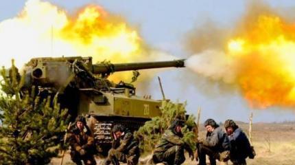 В 22 километрах от Луганска идет жуткое рубилово