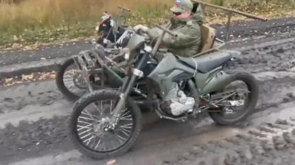 В зоне СВО замечен "мотоцикл-катамаран"