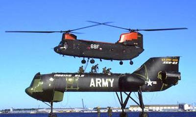 Опытный тяжелый транспортный вертолет Boeing Vertol XCH-62