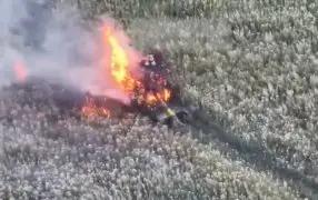 После снайперского попадания дрона танк ВСУ вспыхнул как огромный костер