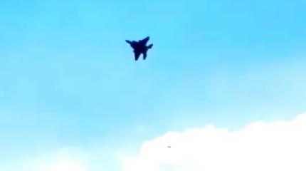 Уникальные кадры безуспешного перехвата самолетом США F-15 иранского БПЛА