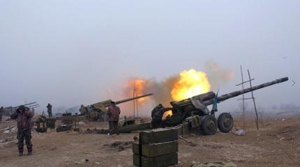 Украинская армия обстреливает пригород Донецка