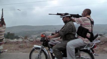 Сирийские военные на мотоциклах