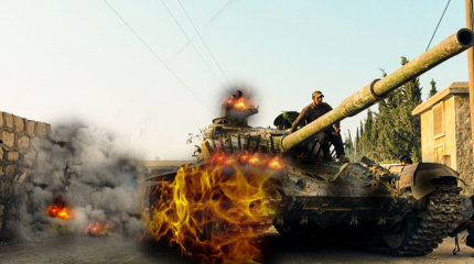 Войска Асада сокрушили танковое наступление боевиков с Т-62 Войска Асада сокрушили танковое наступление боевиков с Т-62