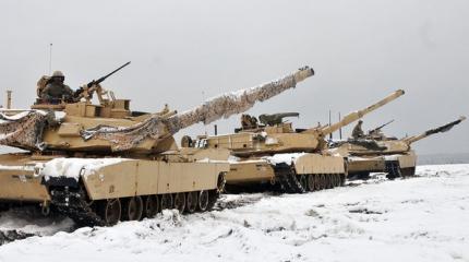 Фотофакт: американские танки M1A2 Abrams на учениях в Польше Фотофакт: американские танки M1A2 Abrams на учениях в Польше