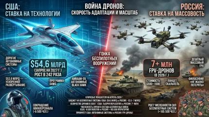 $54,6 млрд против 7 млн дронов: кто выигрывает гонку вооружений нового типа