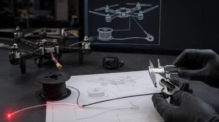 Для оптоволоконных дронов предложили воздушный «резак» с абразивным шнуром