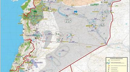 Военные составили карту расположения боевиков в Сирии Военные составили карту расположения боевиков в Сирии