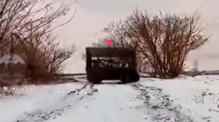 Три бронемашины ВСУ - два БТР Puma и Humvee - сожгли в одном месте