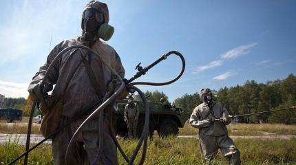 Военные химики подняты по тревоге под Саратовом