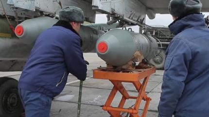 Появилось видео уничтожения склада боеприпасов ВСУ авиабомбой ФАБ-500