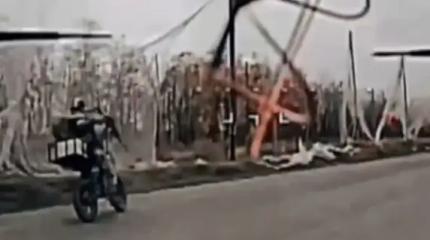 Атаковавший из засады российский дрон догнал боевика ВСУ на велосипеде