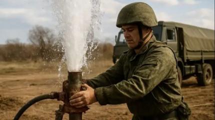 Фонтан жизни: российские военные обеспечивают водой жителей ДНР