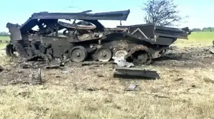 "Герани" превратили "зенитный танк" "Гепард" в груду горелого металлолома