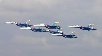 Первая репетиция воздушной части парада Победы прошла над Москвой Первая репетиция воздушной части парада Победы прошла над Москвой