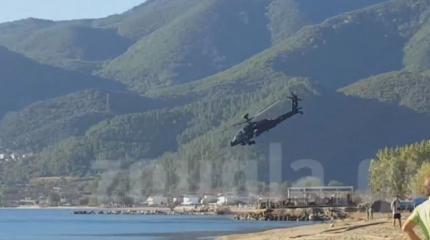 В Греции отдыхающие засняли на видео крушение военного Apache В Греции отдыхающие засняли на видео крушение военного Apache